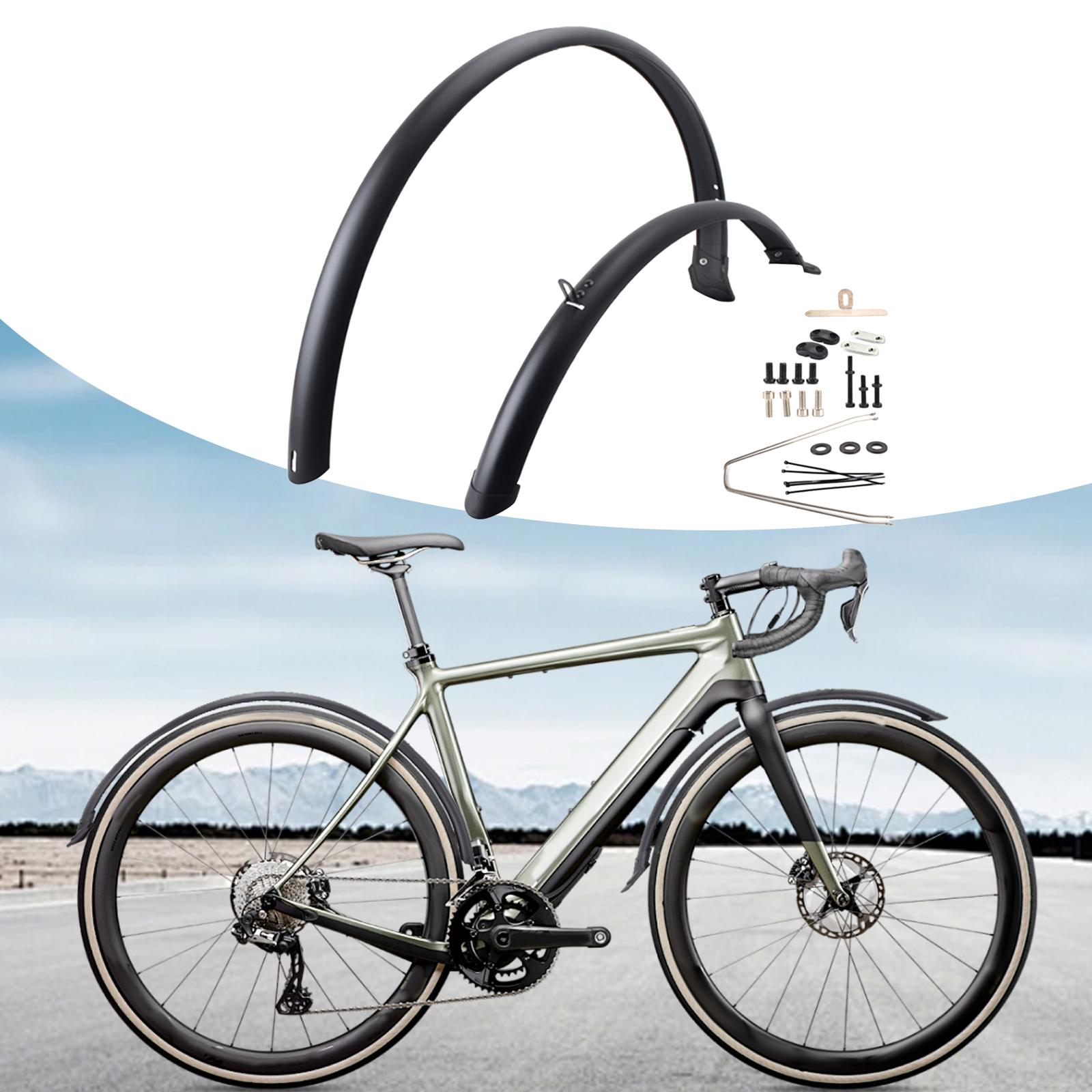 Fender Mudguard Set - 2pcs Road Bike Fenders Bicycles Tire