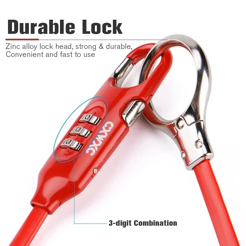 Bicycle Portable Password Lock - Cable Lock Flexible บทวิจารณ์และราคา