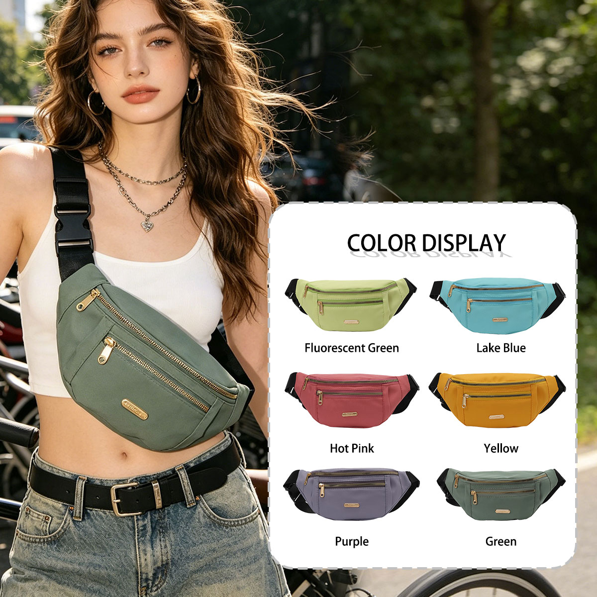 Fashion Casual Solid Color Wom - Cycling Commute Bag บทวิจารณ์และราคา