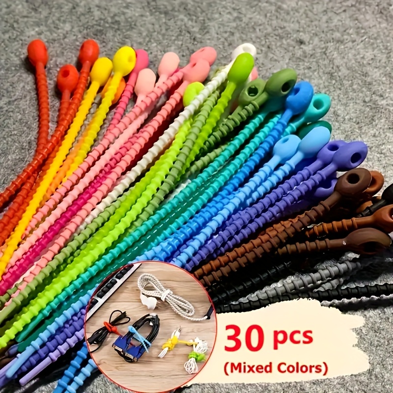Silicone Cable Ties, 30PCS Reu - Cable Lock Flexible บทวิจารณ์และราคา