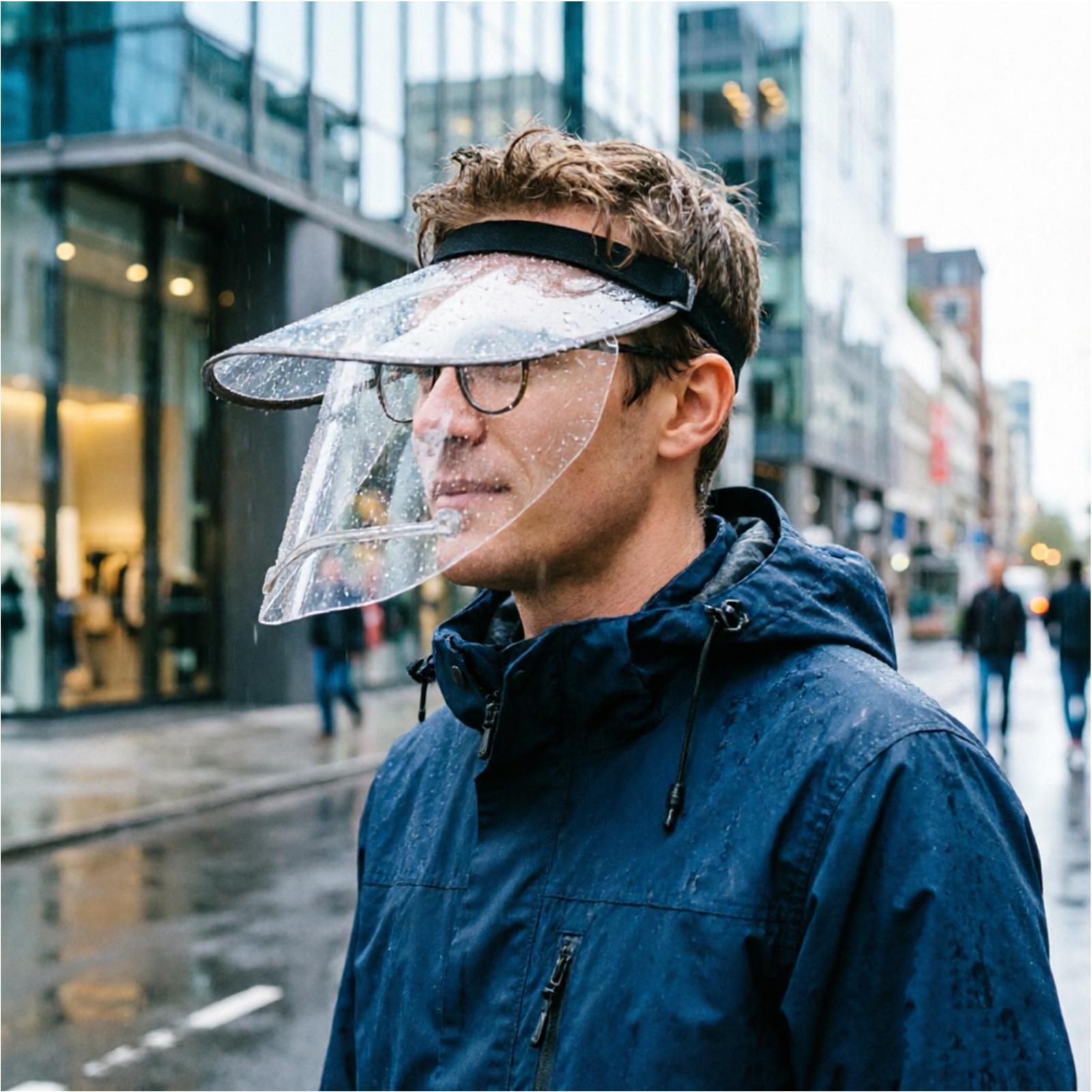 Rain Shield For Face Wide Brim - Cycling Commute Rain บทวิจารณ์และราคา