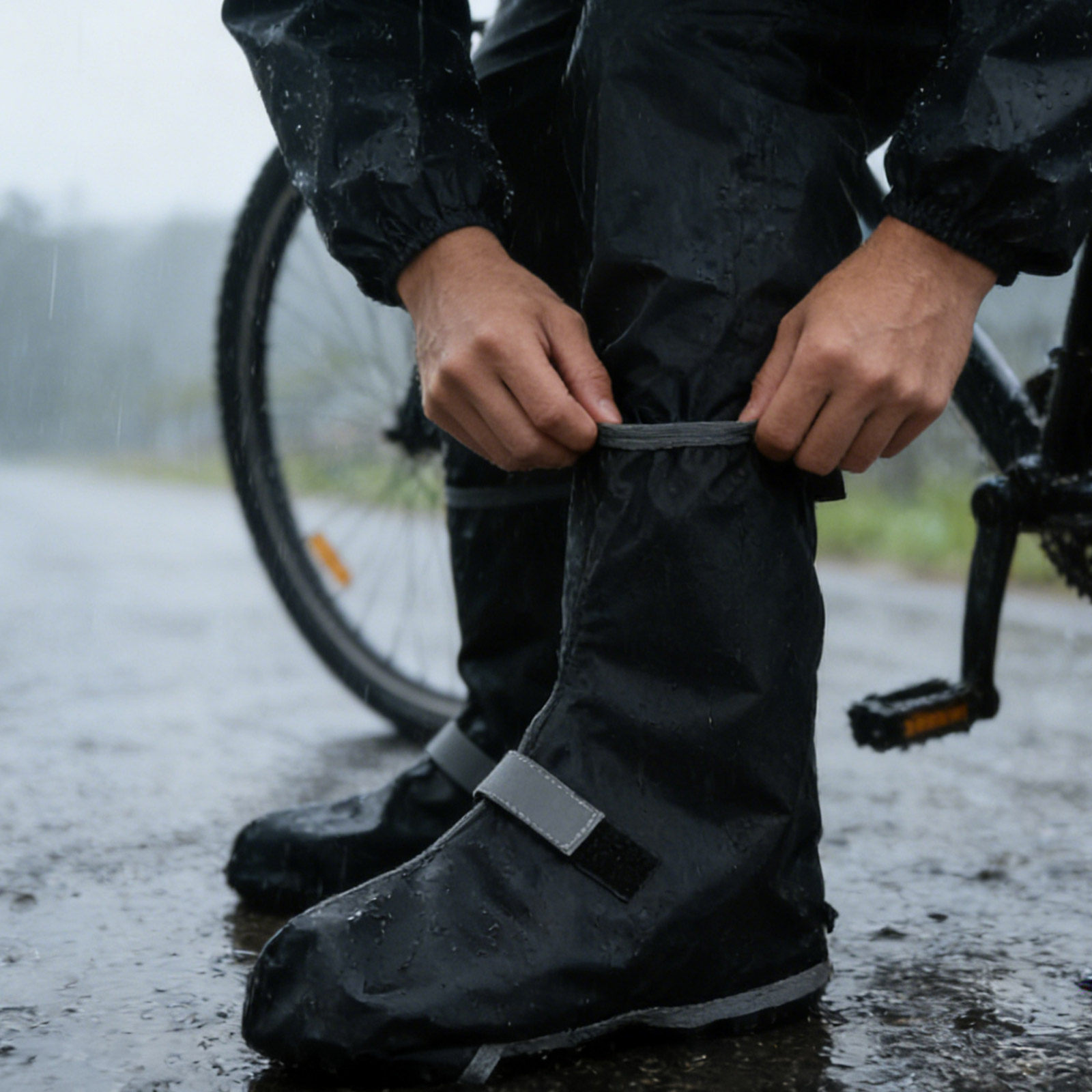 1Pair Waterproof Rain Shoe Cov - Cycling Commute Rain บทวิจารณ์และราคา