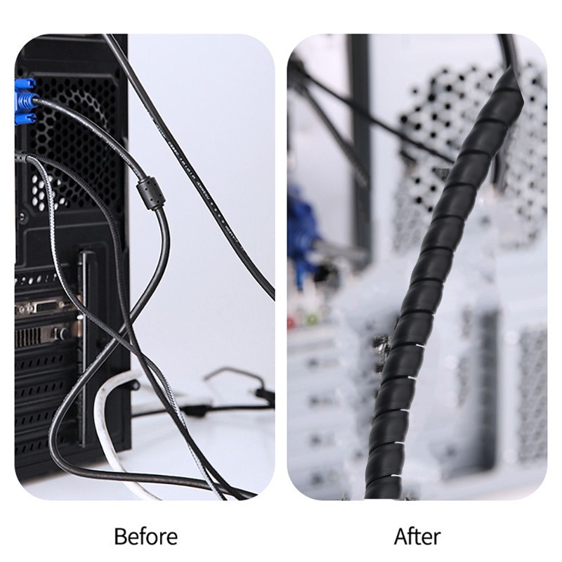 Spiral Cable Wire Wrap Cable W - Cable Lock Flexible บทวิจารณ์และราคา