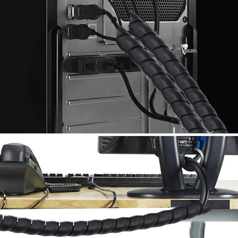Spiral Cable Wire Wrap Cable W - Cable Lock Flexible บทวิจารณ์และราคา