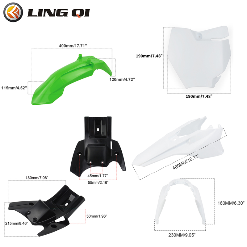 LINGQI RACING KT50 Motorcycle  - Fender Mudguard Set บทวิจารณ์และราคา