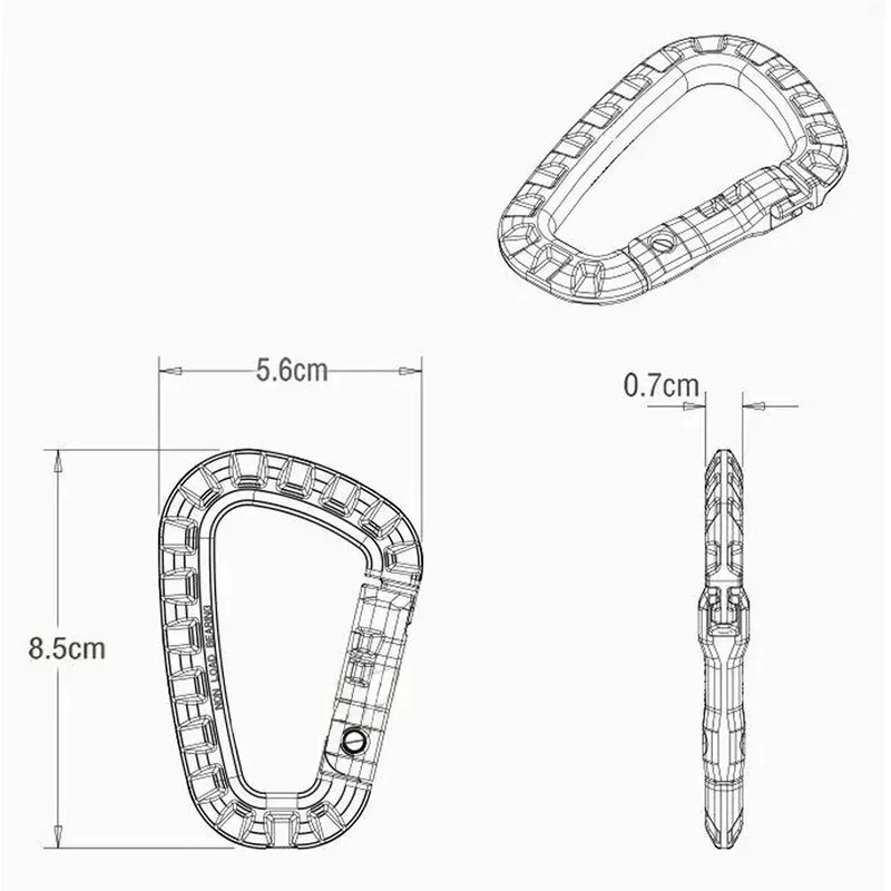 2/5/16Pcs Tactical Carabiner S - Chain Lock Combination บทวิจารณ์และราคา