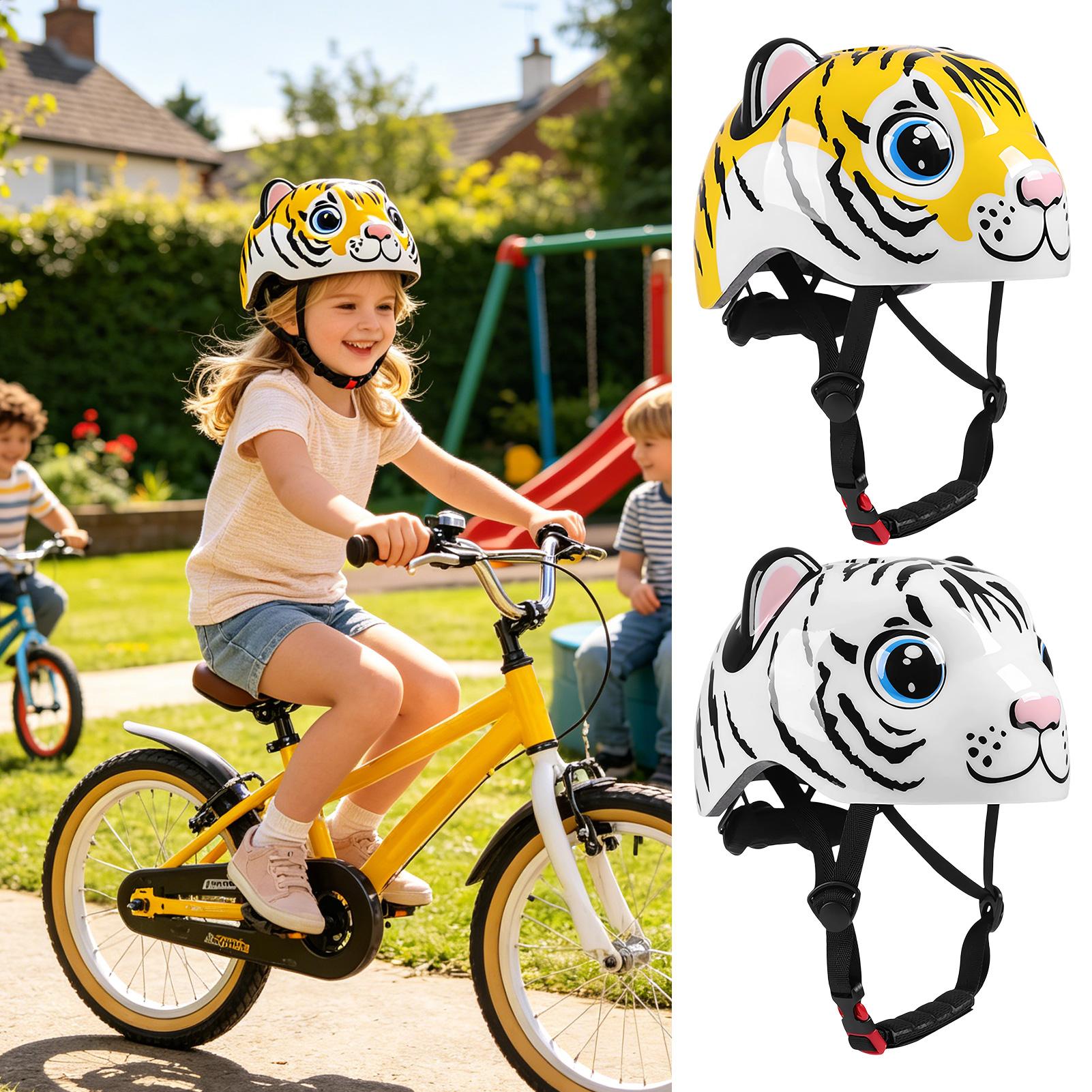 Kids Helmet Tiger Pattern Adju - Commute Cycling Helmet บทวิจารณ์และราคา