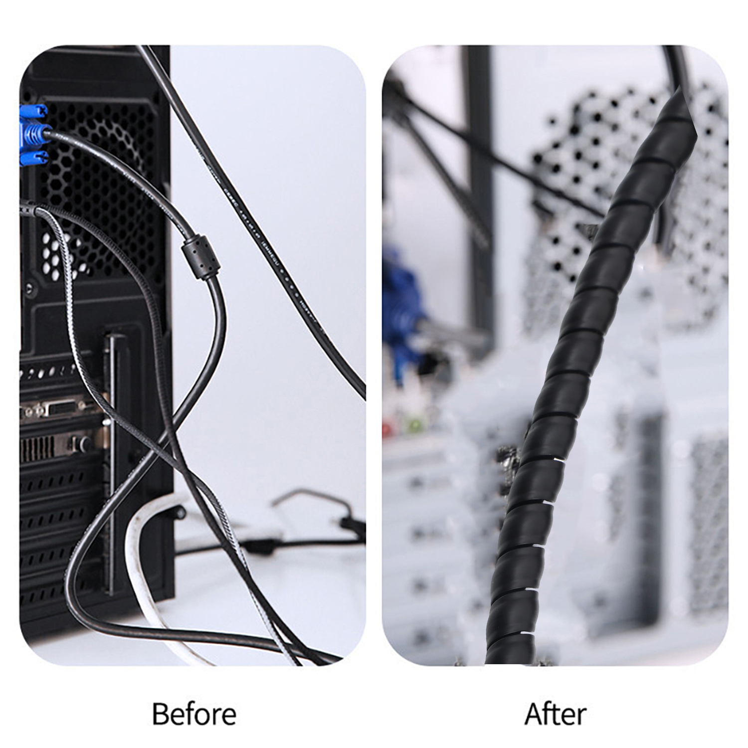 1-10M Spiral Cable Wire Wrap F - Cable Lock Flexible บทวิจารณ์และราคา