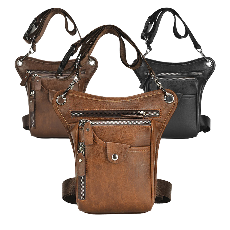 Vintage Pu Leather Waist Pack  - Cycling Commute Bag บทวิจารณ์และราคา