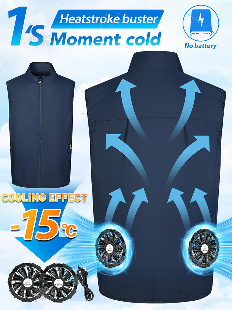 Fan Vest Wearable Cooling Air- - Cycling Commute Clothes บทวิจารณ์และราคา