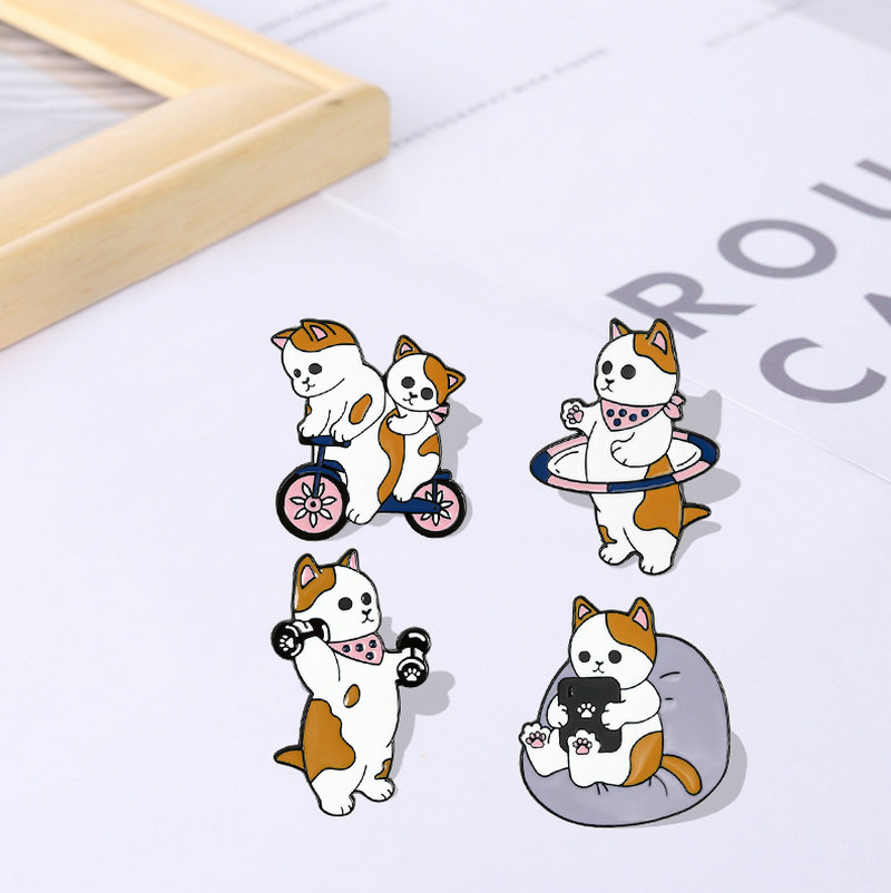 Funny Cats Enamel Pin Custom C - Cycling Commute Bag บทวิจารณ์และราคา